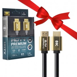 بسته 1+10 کابل HDMI 8K 2.1V تریپ لایت (Tripp.Lite) طول 1.5 متر (یک عدد هدیه)