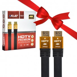 بسته 1+10 کابل HDMI 4K فلت (iFLAT) طول 1.5 متر (یک عدد هدیه)