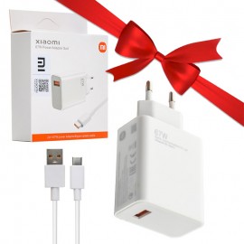 بسته 1+10 شارژر دیواری 67W وات + کابل تایپ سی شیائومی (Xiaomi) مدل VCA7GAcH کپی (یک عدد هدیه)
