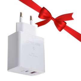 بسته 1+10 کلگی شارژر 35 وات 2 پورت سامسونگ (Samsung) مدل EP-TA220 کپی (یک عدد هدیه)