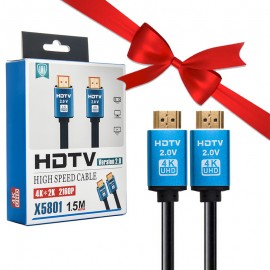 بسته 6+30 کابل HDMI 2.0 4K یوسن (U-SAN) طول 1.5 متر مدل X5801 (شش عدد هدیه)