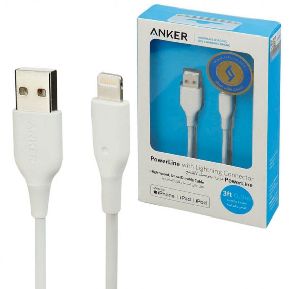 کابل آیفون (Lightning) انکر (ANKER) طول 0.9 متر مدل A8111H21-40