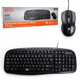 کیبورد و موس سیم دار کایزر (KAISER) مدل KM-491