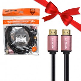 بسته 1+10 کابل HDMI 4K مچر (MACHER) طول 1.5 متر مدل MR-96 (یک عدد هدیه)