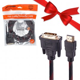 بسته 1+10 کابل HDMI To DVI مچر (MACHER) طول 1.5 متر مدل MR-117 (یک عدد هدیه)