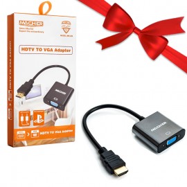 بسته 1+10 کابل تبدیل HDMI به VGA مچر (MACHER) مدل MR-206 (یک عدد هدیه)