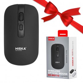 بسته 1+10 موس بی سیم هیسکا (HISKA) مدل HX-MO115 (یک عدد هدیه)