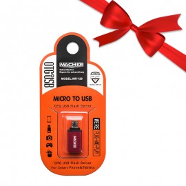 بسته 1+10 تبدیل MICRO OTG به USB فلزی مچر (Macher) مدل MR-129 (یک عدد هدیه)