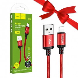 بسته 1+10 کابل آیفون (Lightning) هوکو (hoco) طول 1 متر مدل X89 (یک عدد هدیه)