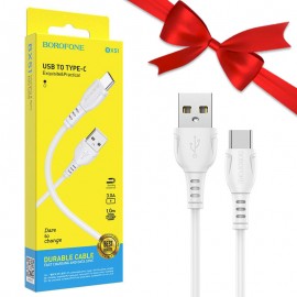 بسته 1+10 کابل تایپ سی (Type-C) بروفون (BOROFONE) طول 1 متر مدل BX51 (یک عدد هدیه)