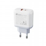 شارژر دیواری 45 وات 2 پورت + کابل (Type-c to Type-c) الدینیو (LDNIO) مدل A2526C