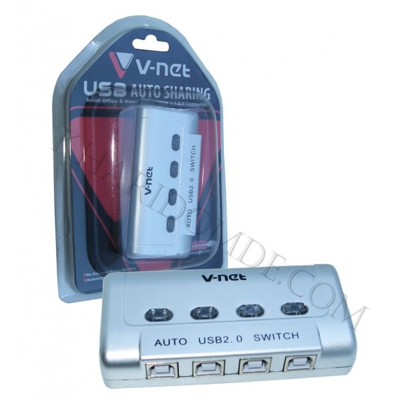 USB سوئیچ Auto چهار پورت V-net پک شرینگ