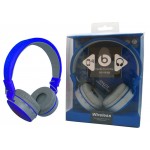 هدست بلوتوث رم خور beats مدل MS-881B آبی کاربنی