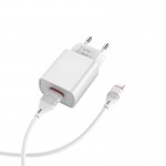 شارژر دیواری 10.5 وات + کابل آیفون بروفون (BOROFONE) مدل BA20A