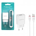 شارژر دیواری 10.5 وات + کابل آیفون بروفون (BOROFONE) مدل BA20A