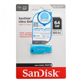 فلش سن دیسک (SanDisk) مدل 64GB Ultra Shift USB3.2 گارانتی سازگار