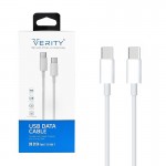 کابل تایپ سی به تایپ سی (Type-C to Type-C) وریتی (VERITY) طول 1 متر مدل CB 3134