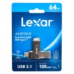فلش لکسار (LeXar) مدل 64GB JUMPDRIVE D400 USB3.1 TYPE-C