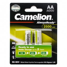 باتری قلمی شارژی کملیون (Camelion) مدل AlwaysReady ACCU 2500mAh (کارتی 2 تایی)