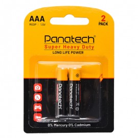 باتری نیم قلمی پاناتک (Panatech) مدل Super Heavy Duty R03P AAA  (کارتی 2 تایی)