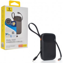پاوربانک بیسوس (BaseUS) + 2 کابل همراه مدل PPQD3-20 ظرفیت 20000mAh