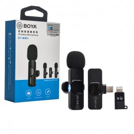 میکروفن یقه ای بی سیم لایتنینگ/تایپ سی بویا (BOYA) مدل BY-MW3