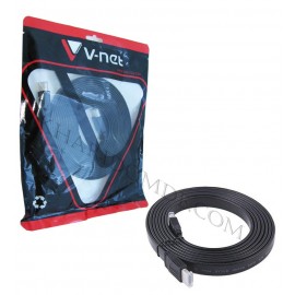 کابل 3D 1.4 HDMI فلت طول 5 متر V-net مشکی