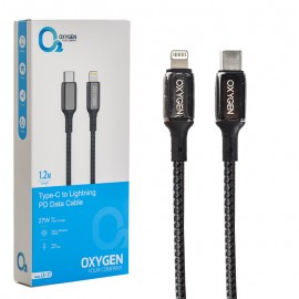 کابل تایپ سی به آیفون (Type-C to Lightning) اکسیژن (OXYGEN) طول 1.2 متر مدل LX-17