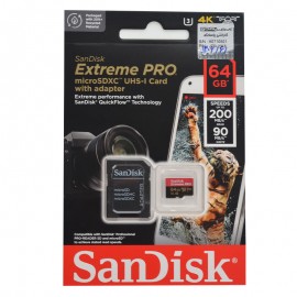 رم موبایل و دوربین سن دیسک (SanDisk) مدل 64GB Extreme Pro 200MB/S خشاب دار گارانتی ایران رهجو