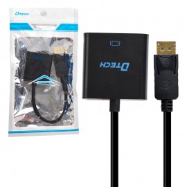 کابل تبدیل DisplayPort به HDMI دی تک (DTECH) طول 20 سانتی متر