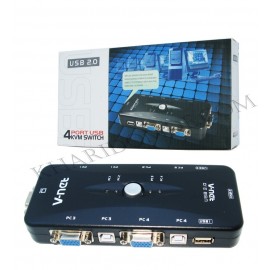 KVM سوئیچ 4 پورت دستی V-net USB