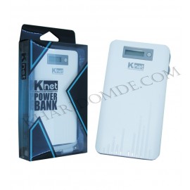 پاور بانک ال سی دی دار دو خروجی همزمان knet مدل 8000mAH 1.0A/2.1A