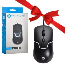بسته 1+10 موس گیمینگ سیم دار اچ پی (hp) مدل M100 (یک عدد هدیه)