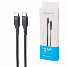 کابل تایپ سی به تایپ سی (Type-C to Type-C) وریتی (VERITY) طول 1 متر مدل CB 3154