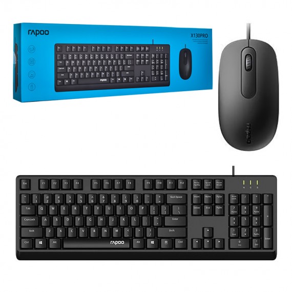 کیبورد و موس سیم دار رپو (RAPOO) مدل X130PRO