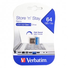 فلش ورباتیم (Verbatim) مدل 64GB Store n Stay Nano USB3.2 گارانتی آسان سرویس