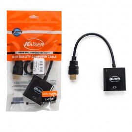 تبدیل HDMI TO VGA همراه کابل صدا کایزر (KAISER) طول 10 سانتی متر مدل K-301