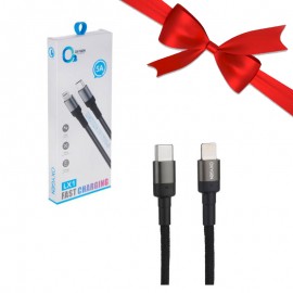 بسته 1+10 کابل تایپ سی به آیفون (Type-C to Lightning) اکسیژن (OXYGEN) طول 1 متر مدل LX1 (یک عدد هدیه)