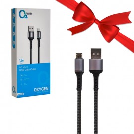 بسته 1+10 کابل اندروید (MicroUSB) اکسیژن (OXYGEN) طول 1.2 متر مدل LX-21 (یک عدد هدیه)