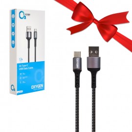 بسته 1+10 کابل تایپ سی (Type-C) اکسیژن (OXYGEN) طول 1.2 متر مدل LX-21 (یک عدد هدیه)