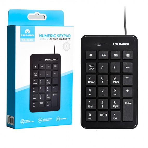 کیبورد اعداد سیم دار میکاسو (MIKUSO) مدل KB-047U