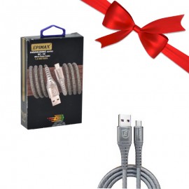 بسته 1+10 کابل اندروید نایلونی اپی مکس (Epimax) طول 1.2 متر مدل EC-10 (یک عدد هدیه)