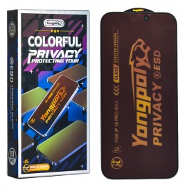 گلس گوشی آیفون Colorfull Privacy ESD یونگ پلی اورجینال (Yongpoly) مدل iPhone 16ProMax