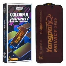گلس گوشی آیفون Colorfull Privacy ESD یونگ پلی اورجینال (Yongpoly) مدل iPhone 16