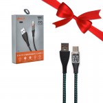 بسته 1+10 کابل تایپ سی (Type-c) کایزر (KAISER) طول 1 متر مدل K-74 (یک عدد هدیه)