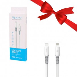 بسته 1+10 کابل تایپ سی به آیفون (Type-C to Lightning) وریتی (VERITY) طول 1 متر مدل CB 3153 (یک عدد هدیه)