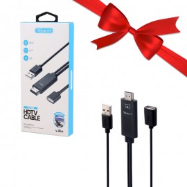 بسته 1+10 کابل MHL (USB 3.0 TO HDMI) وریتی (VERITY) طول 2 متر مدل V-HD14 (یک عدد هدیه)