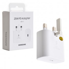 کلگی شارژر 25 وات سه شاخه اروپایی سامسونگ (Samsung) مدل EP-TA800NWEGAE رنگ-سفید