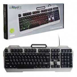 کیبورد گیمینگ سیم دار بک لایت RGB رویال (Royal) مدل RKG-615