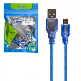 کابل موبایل و دوربین 5 پین ذوزنقه ای USB AM/5P رویال (Royal) طول 30 سانتی متر